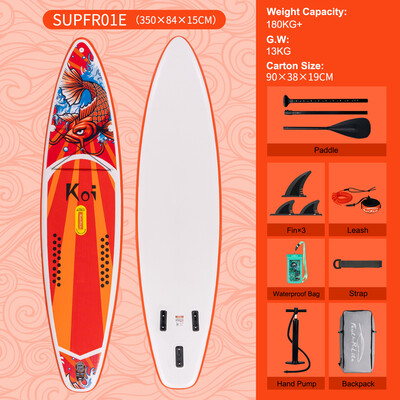 インフレーションサーフボード11'6"-SUP Koiオレンジ